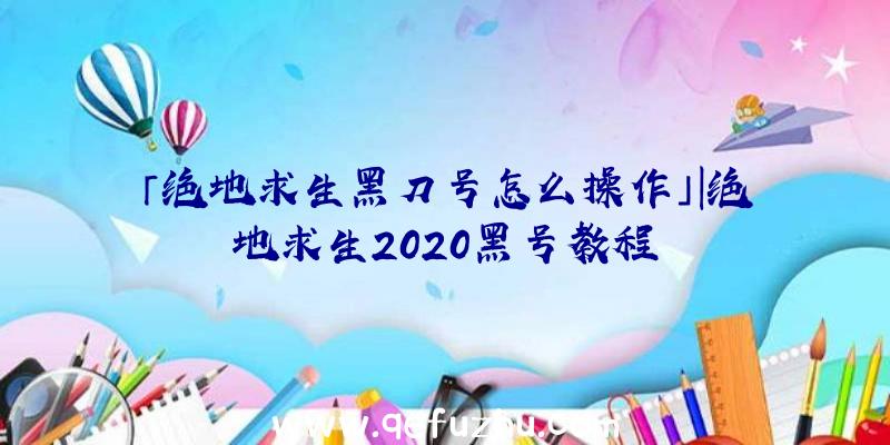 「绝地求生黑刀号怎么操作」|绝地求生2020黑号教程